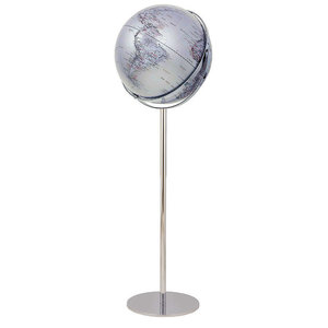 emform Staande moderne design wereldbol APOLLO 17 Zilver