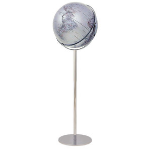 Staande moderne design wereldbol SOJUS Zilver