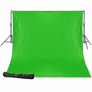 Studio Achtergrond Support D-24 + 2.5x3m Green Screen 