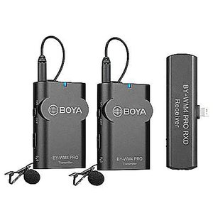 Boya 2.4 GHz Duo Lavalier Microfoon Draadloos Pro-K4 voor iOS