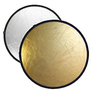 Reflectiescherm 2 in 1 goud/zilver Ø 50 cm