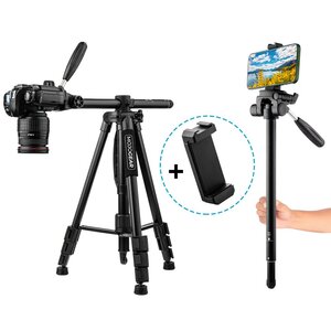 MOJOGEAR 167cm 3-in-1 statief driepoot, monopod en horizontale arm