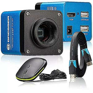 BRESSER Microscoopcamera MikroCam met Full HD MINI HDMI Display (13,3")