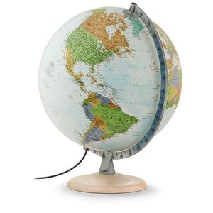 National Geographic Wereldbol Silver Explorer 30cm