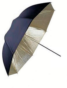 Flitsparaplu goud/zwart 100 cm verwisselbaar