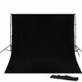 Studio Achtergrond Support BR-D23 + 3x4m doek zwart