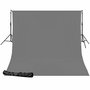 Studio Achtergrond Support D-24 + 2.5x3m Grijs doek  