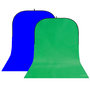 Studio Achtergrondscherm 180x240x240cm met sleep chromakey groen en blauw