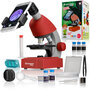 Bresser Junior Doorzicht Microscoop 40x-640x rood