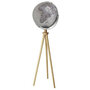 Staande Wereldbol "SPUTNIK" Zilver 43cm