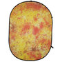 Achtergrondscherm geel/oranje batik afmeting: 150 x 200 cm