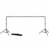 Studio Achtergrond Support BR-D23 + 3x4m doek zwart