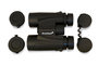 Levenhuk Karma 8x32 verrekijker: oculair en objectieve lenskapjes van dik rubber zijn inbegrepen in de kit.
